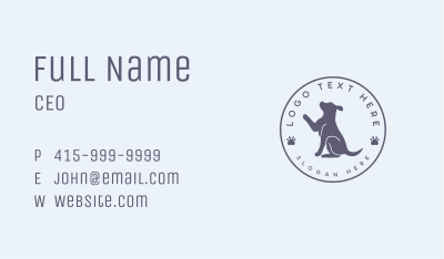 Friendly Dog Veterinary Business Card Image Preview