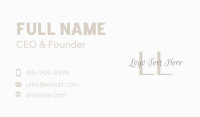 Feminine Script Letter Business Card Design