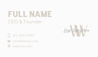 Feminine Script Letter Business Card Design