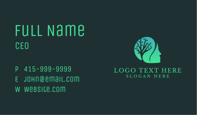 Gardening Tree Head  Business Card Image Preview