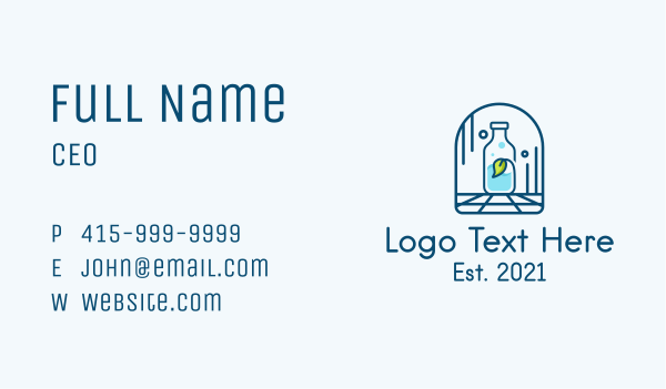 Natural Water Drink  Business Card Design Image Preview