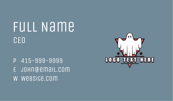 Haunted Spooky Ghost  Business Card Design Image Preview