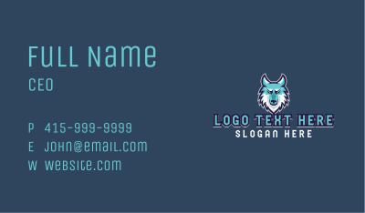 Blue Wolf Gaming Clan Business Card Image Preview