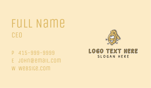 Happy Cookie Mascot Business Card Design Image Preview