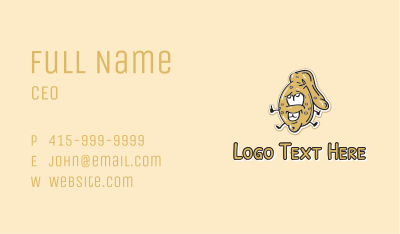 Happy Cookie Mascot Business Card