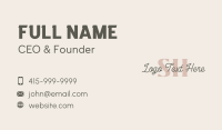 Elegant Cursive Letter Business Card Image Preview