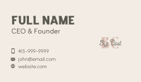 Elegant Cursive Letter Business Card Image Preview