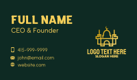 Geometric Golden Mosque Business Card Preview