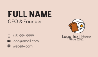 Egg Toast Breakfast Plate Business Card Design