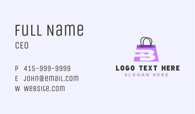Shopping Mall Bag Business Card Image Preview