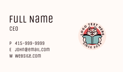 Dog Pet Book Business Card Image Preview