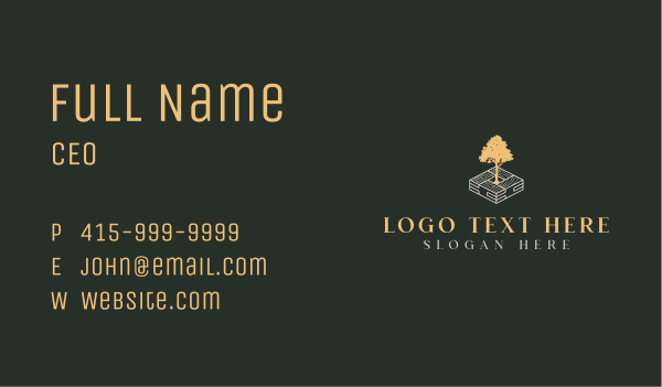 Tree Wood Palet Business Card Design Image Preview