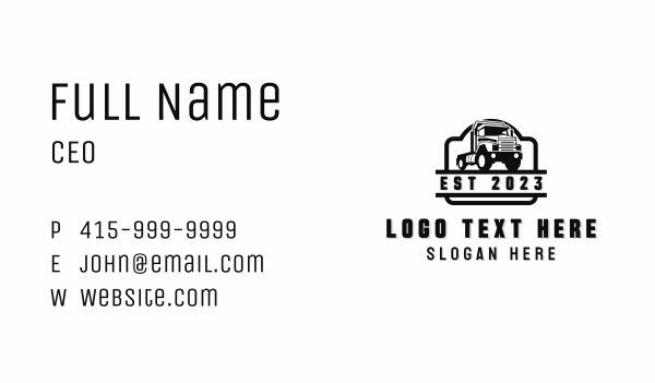 Flatbed Truck Dispatch Business Card Design Image Preview