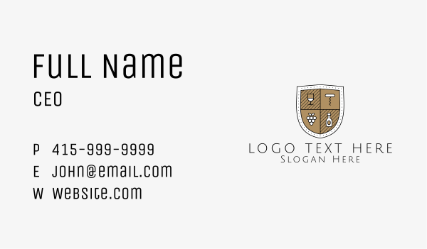 Wine Business Shield Business Card Design Image Preview