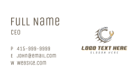 Mechanical Chain Letter C Business Card Image Preview