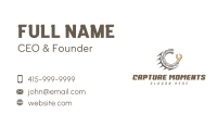 Mechanical Chain Letter C Business Card Image Preview