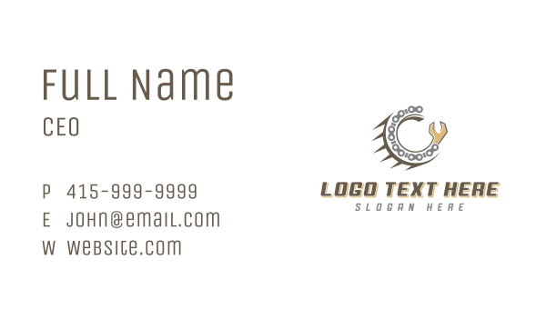 Mechanical Chain Letter C Business Card Design Image Preview