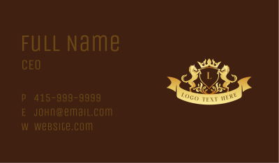 Premium Horse Crest Business Card Image Preview