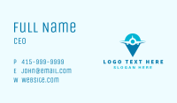 Pin Location Airplane Business Card Image Preview