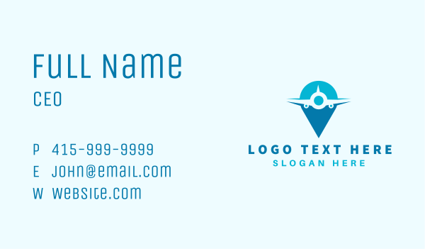 Pin Location Airplane Business Card Design Image Preview