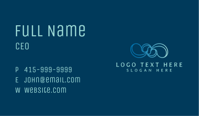 Minimalist Wave Knots Business Card Image Preview
