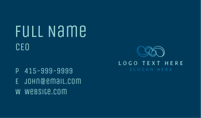 Minimalist Wave Knots Business Card Image Preview