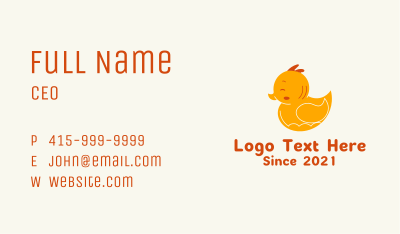 Rubber Duck Toy Business Card