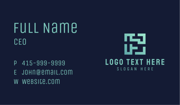 Cyber Maze Code Business Card Design Image Preview