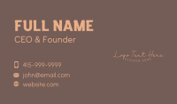 Beautician Salon Wordmark Business Card Image Preview