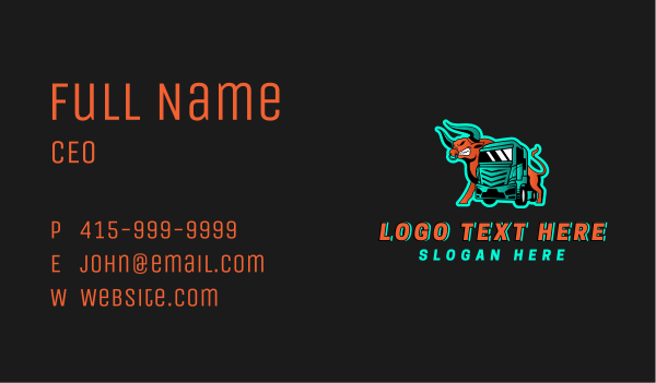 Tough Bull Truck Business Card Design Image Preview