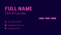 Neon Digital Wordmark Business Card Image Preview