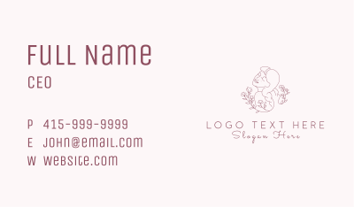 Floral Wellness Woman Business Card Image Preview