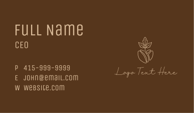 Organic Coffee Bean Business Card Image Preview