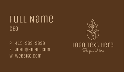 Organic Coffee Bean Business Card Image Preview