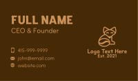 Fox Tail Coffee Bean Business Card Image Preview