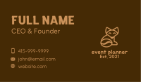 Fox Tail Coffee Bean Business Card Image Preview