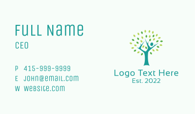 Holistic Yoga Tree Business Card Image Preview