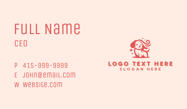 Puppy Dog Grooming Business Card Design Image Preview