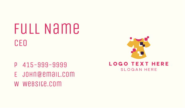 Creative Shirt Pixel Business Card Design Image Preview