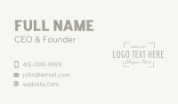 Simple Classic Wordmark Business Card Image Preview