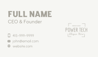 Simple Classic Wordmark Business Card Image Preview