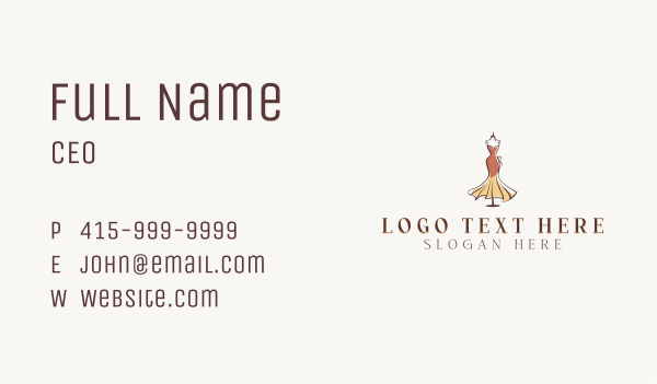 Dress Fashion Designer  Business Card Design Image Preview