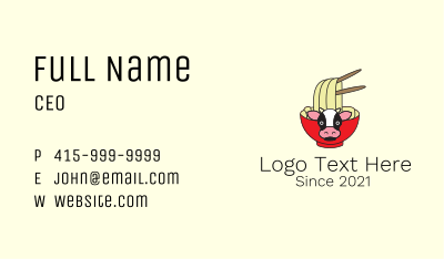 Beef Ramen Noodles Business Card Image Preview