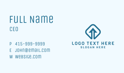 Blue Arrow Icon Application Business Card Image Preview