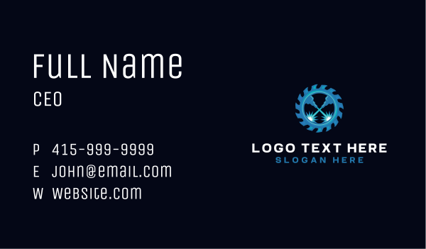Laser Saw Fabrication Business Card Design Image Preview