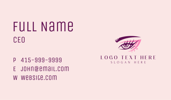 Sexy Eyelash Salon Business Card Design Image Preview