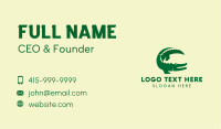 Green Crocodile Animal Business Card Image Preview