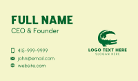 Green Crocodile Animal Business Card Image Preview