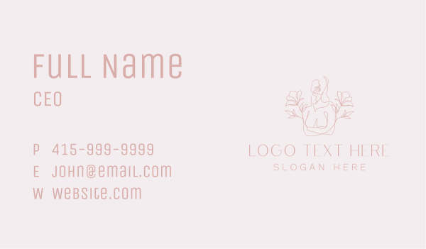 Floral Sexy Female Business Card Design Image Preview