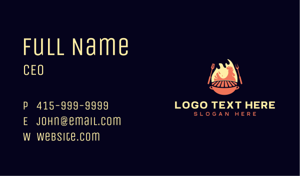 Chicken Grill Barbecue Business Card Design Image Preview